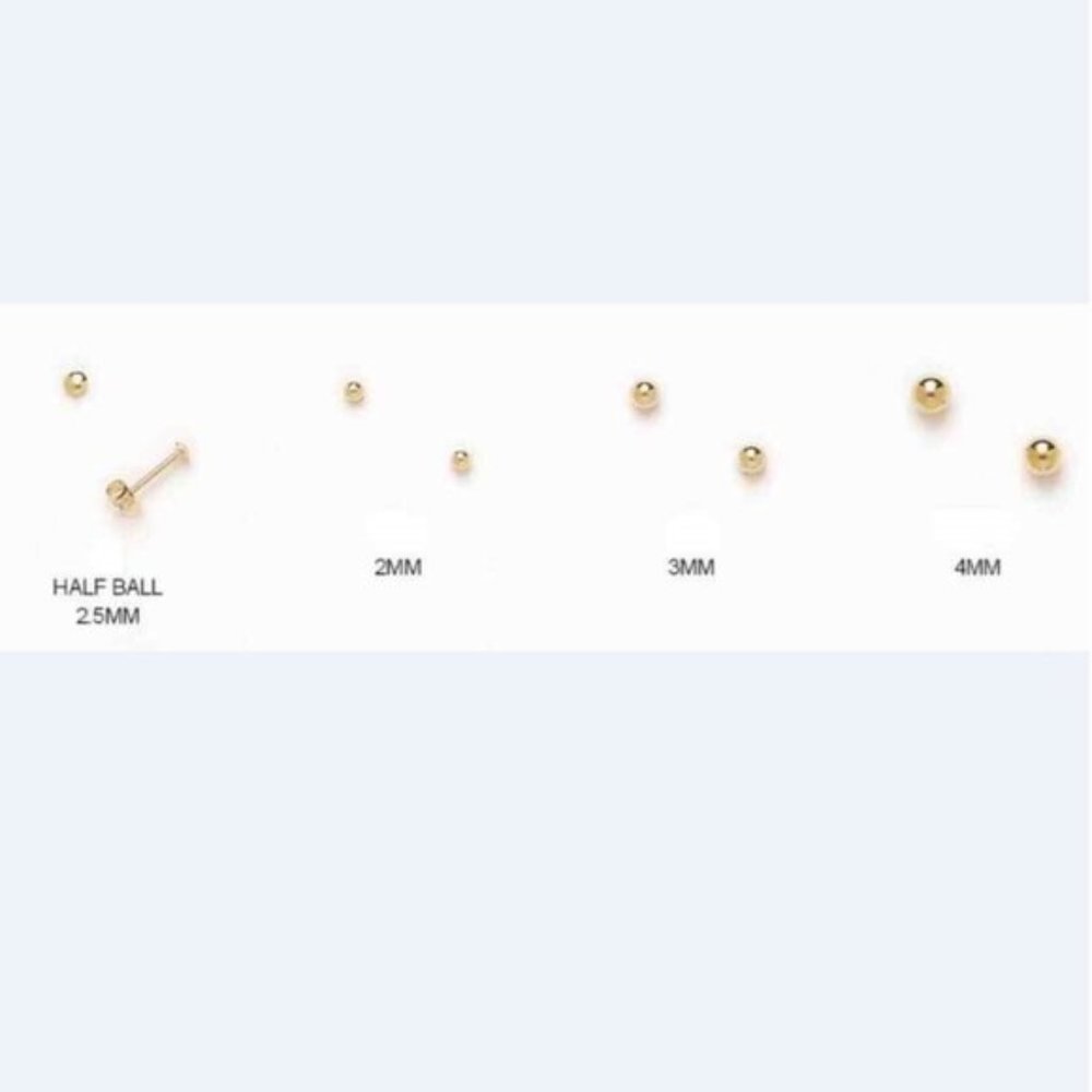 Authentic 14kt Solid Yellow Gold Stud Earrings Po… - image 6